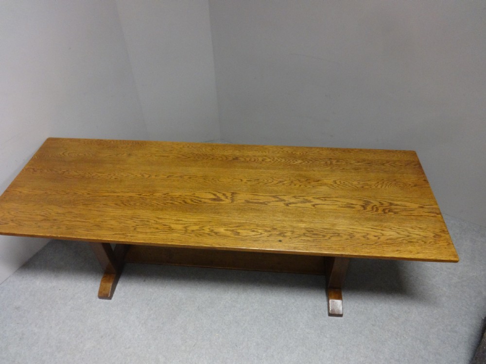 Large 14 Seater Oak Farmhouse Refrectory Dining Table, Abbotts Bromley Schhol View VI