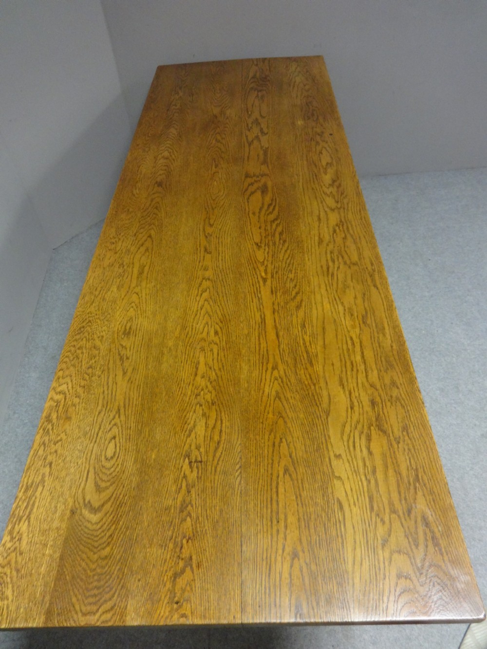 Large 14 Seater Oak Farmhouse Refrectory Dining Table, Abbotts Bromley Schhol View VIII