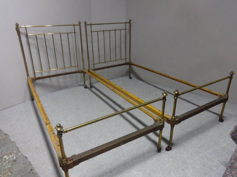 Super Pair Single Brass Beds by Heals View III