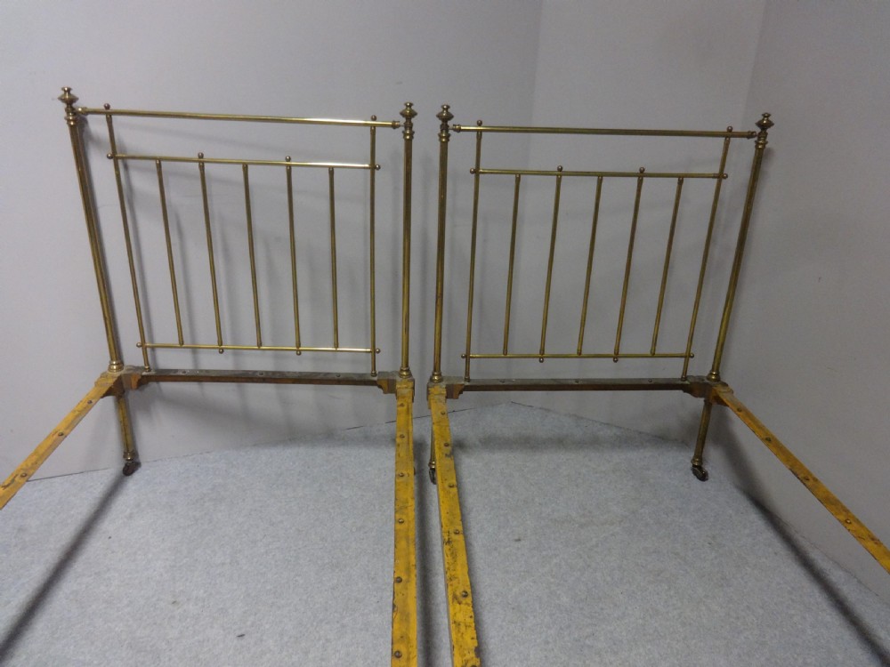 Super Pair Single Brass Beds by Heals View IV