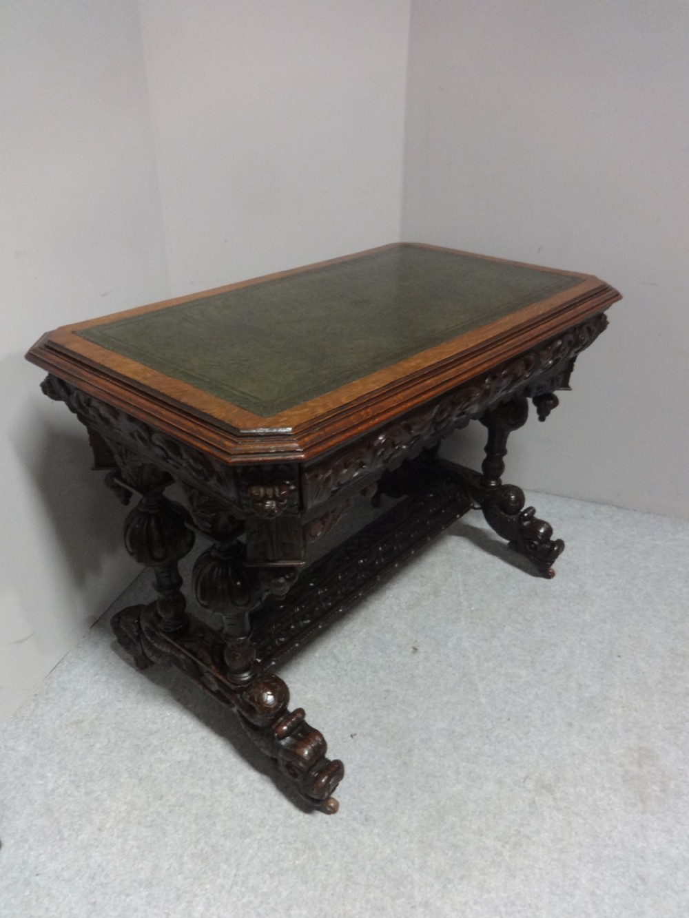 Carved Oak Desk