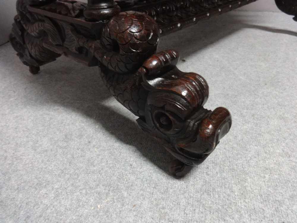 Carved Oak Desk View VII