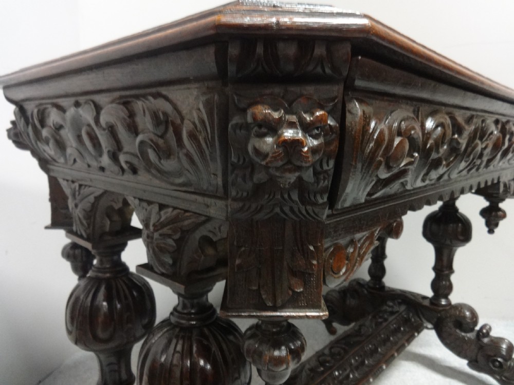 Carved Oak Desk View VIII