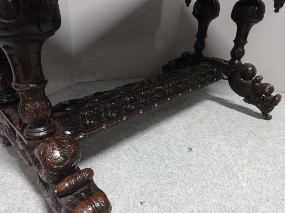 Carved Oak Desk View XII