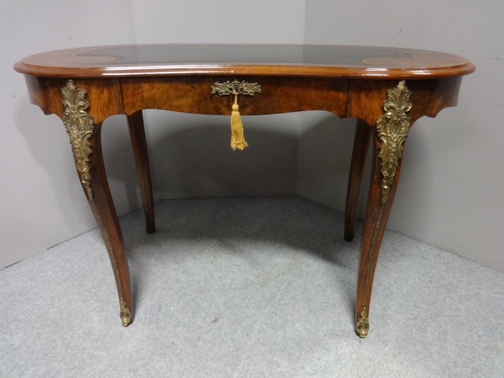 Superb Burr Walnut Kidney Desk View II