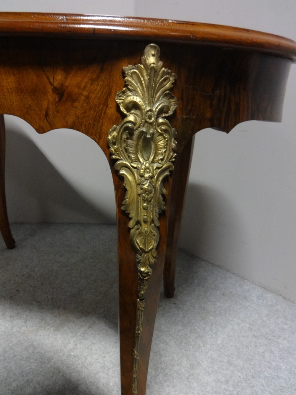Superb Burr Walnut Kidney Desk View IX