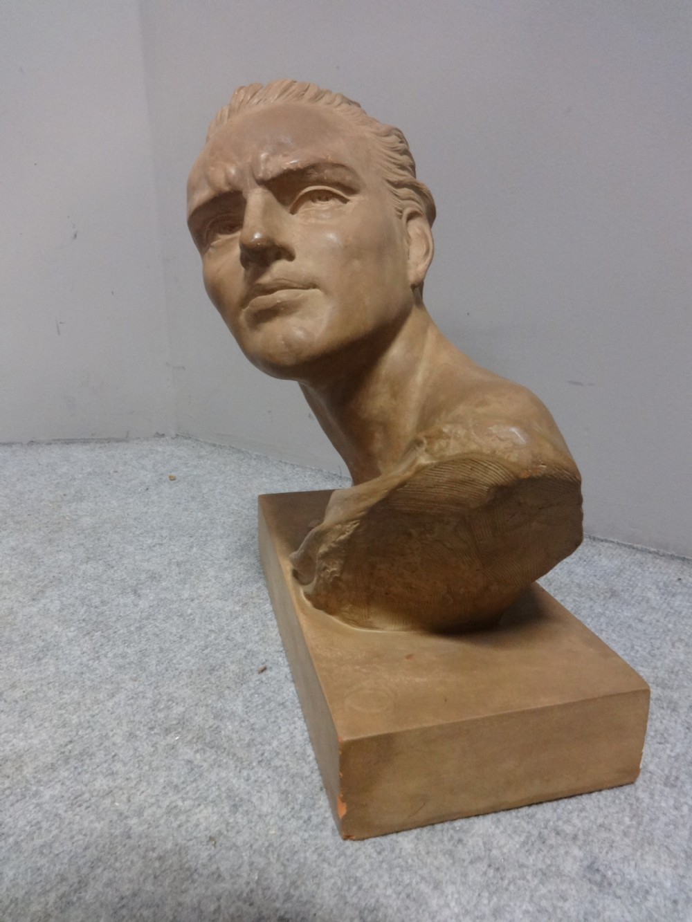 Signed French Terracotta Bust View II