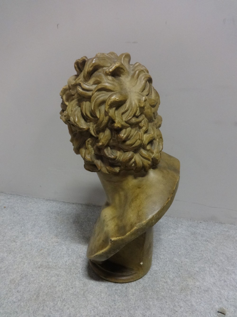 Large French Signed Plaster Bust View III