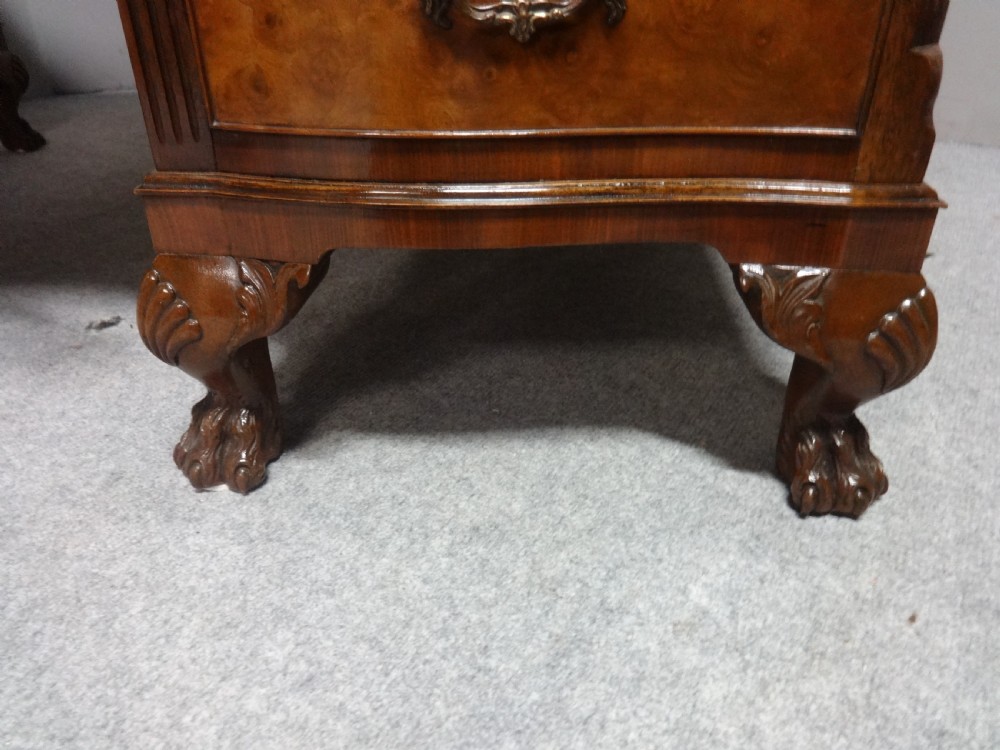 Outstanding Burr Walnut Serpentine Desk View VIII