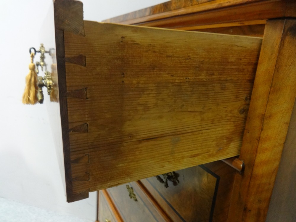 Superb Burr Walnut Tall Chest of Drawers View VI