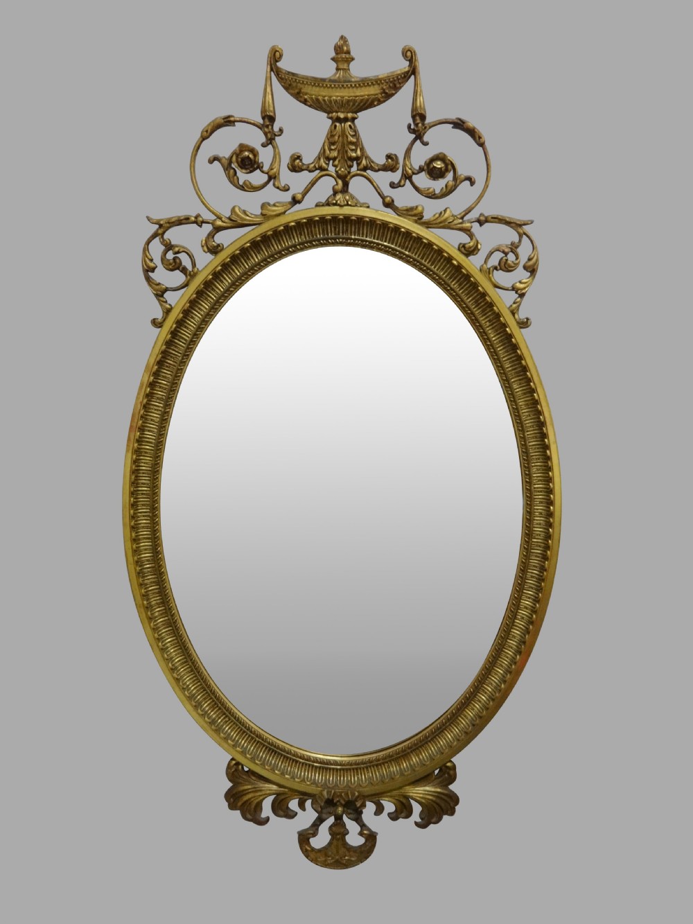 Outstanding Early English Victorian Oval Mirror
