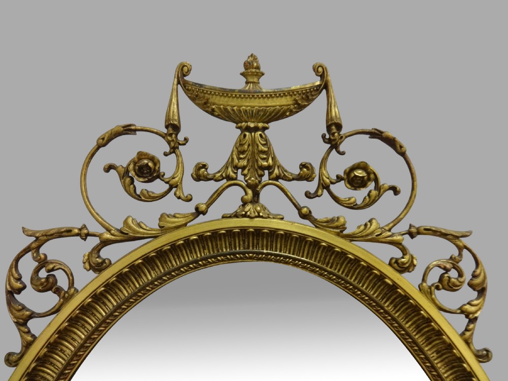 Outstanding Early English Victorian Oval Mirror View II