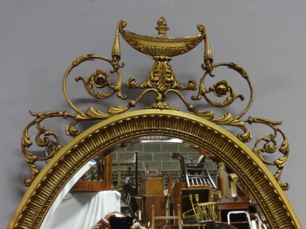 Outstanding Early English Victorian Oval Mirror View V