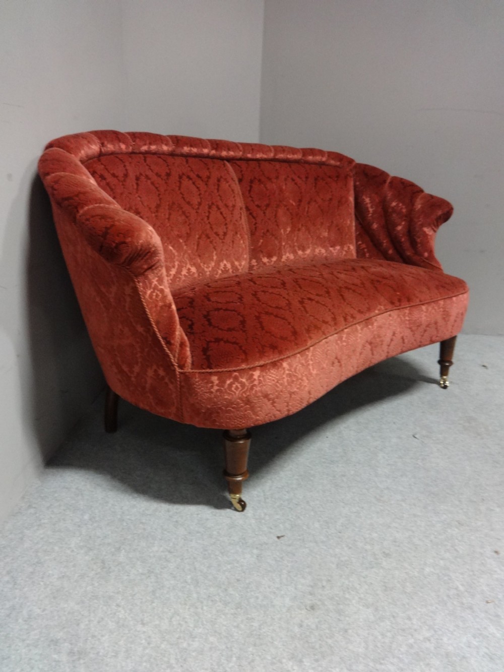 Superb Walnut Two Seater Sofa View VIII