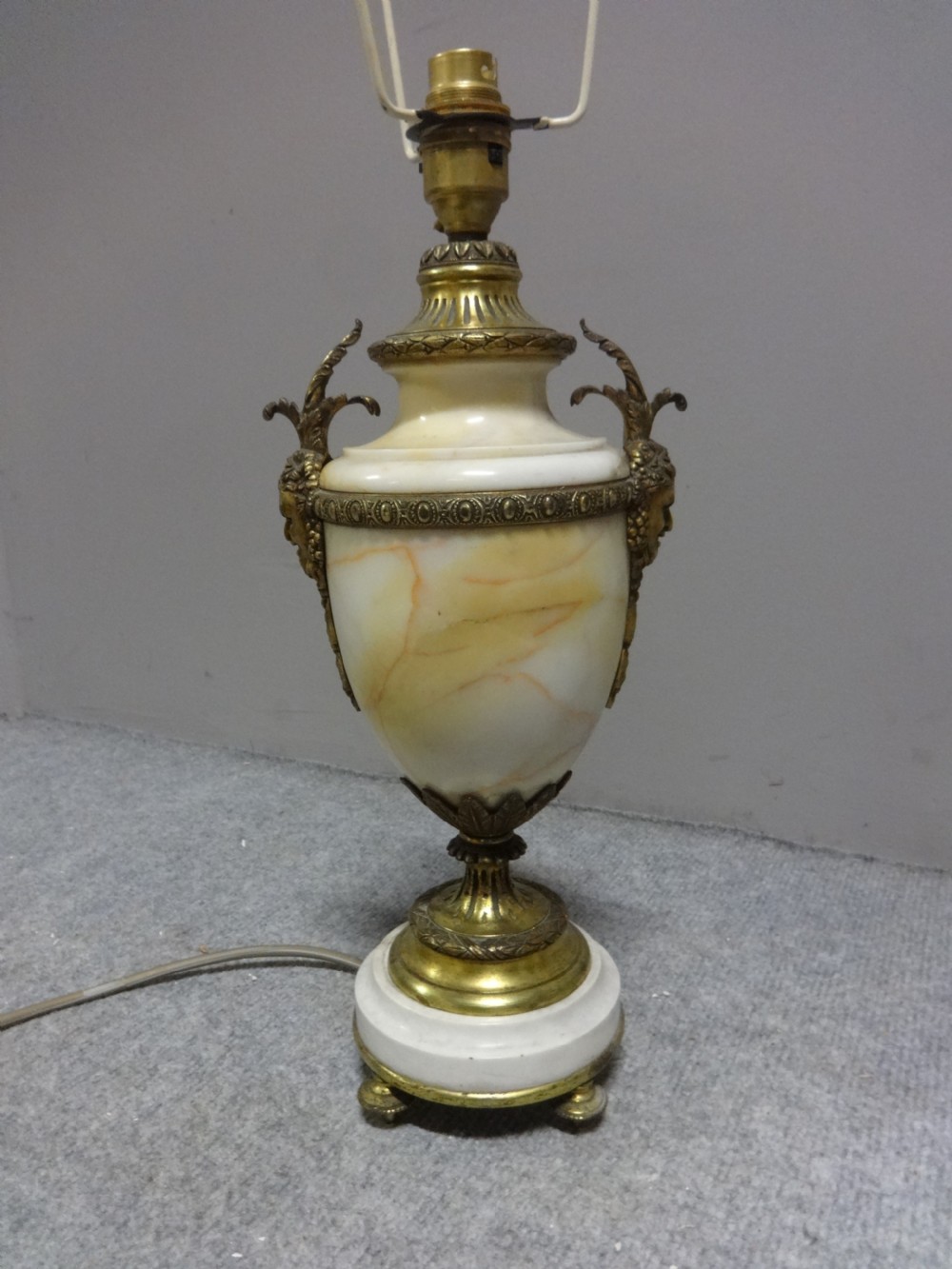 Top Quality Pair French Marble Table Lamps View II