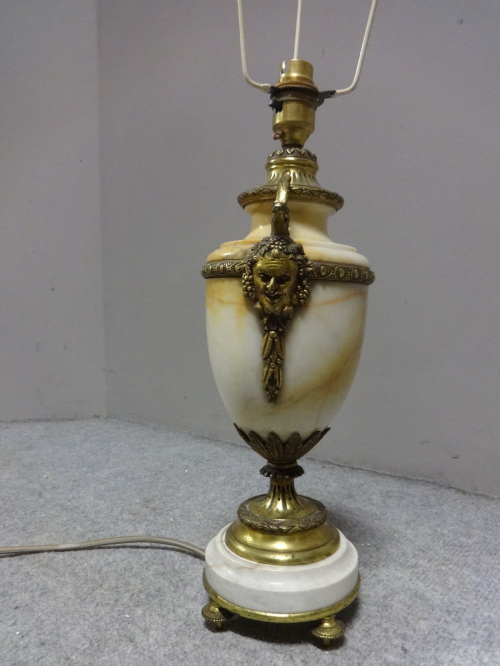 Top Quality Pair French Marble Table Lamps View III