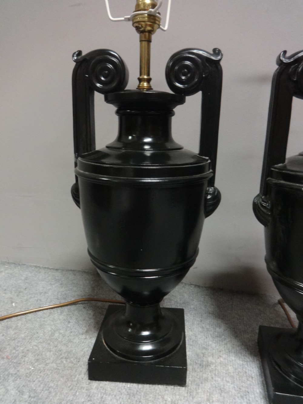 Fine Pair Laquered Table Lamps View III