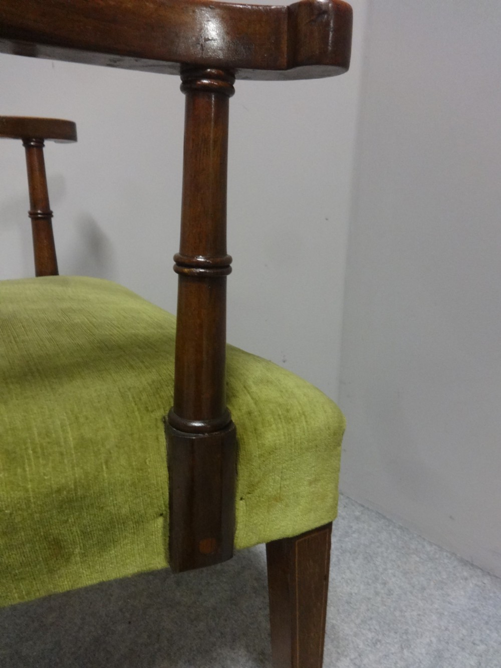 Good Set 8 Georgian Inlaid Dining Chairs View XII