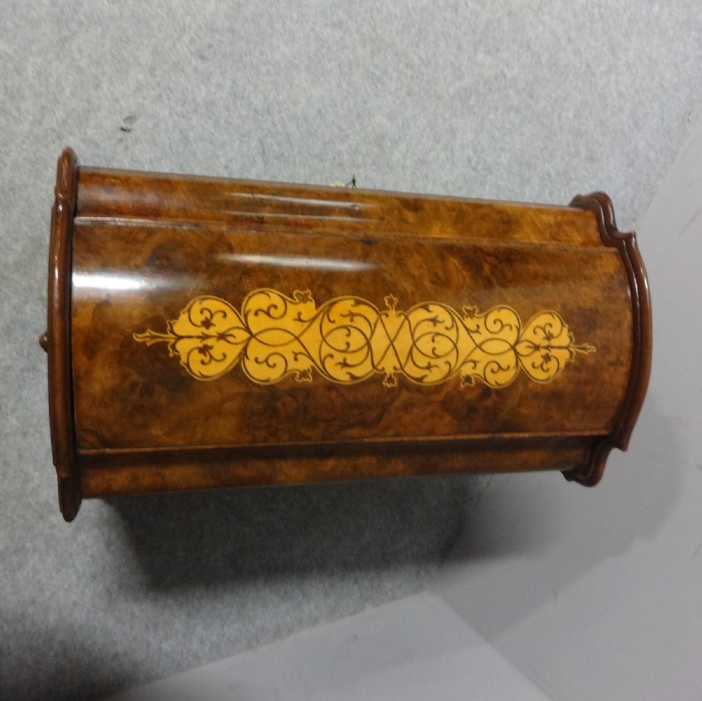 Superb Victorian Burr Walnut  Inlaid Canterbury View VI