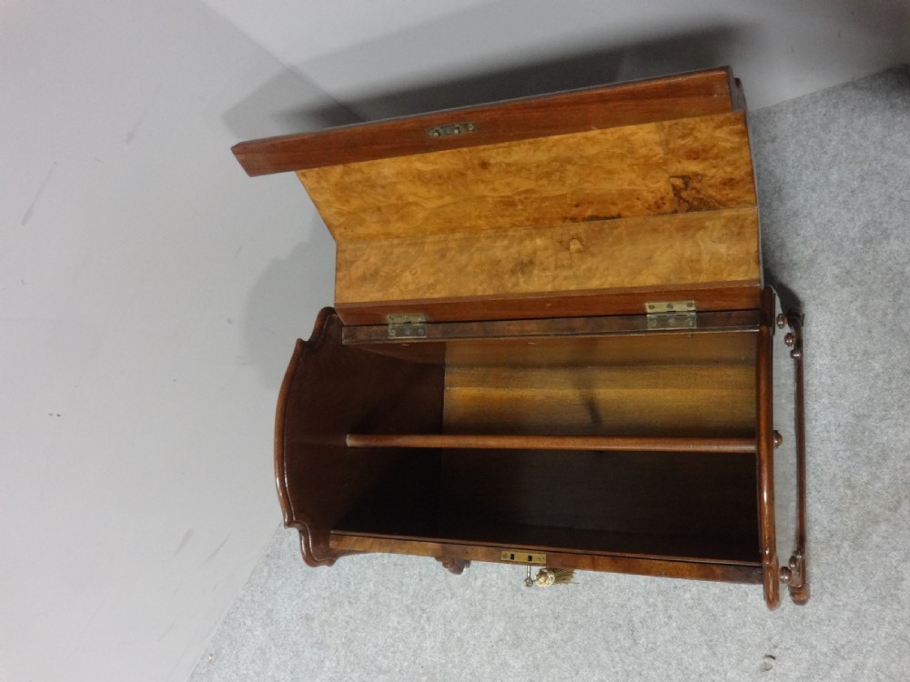 Superb Victorian Burr Walnut  Inlaid Canterbury View VIII