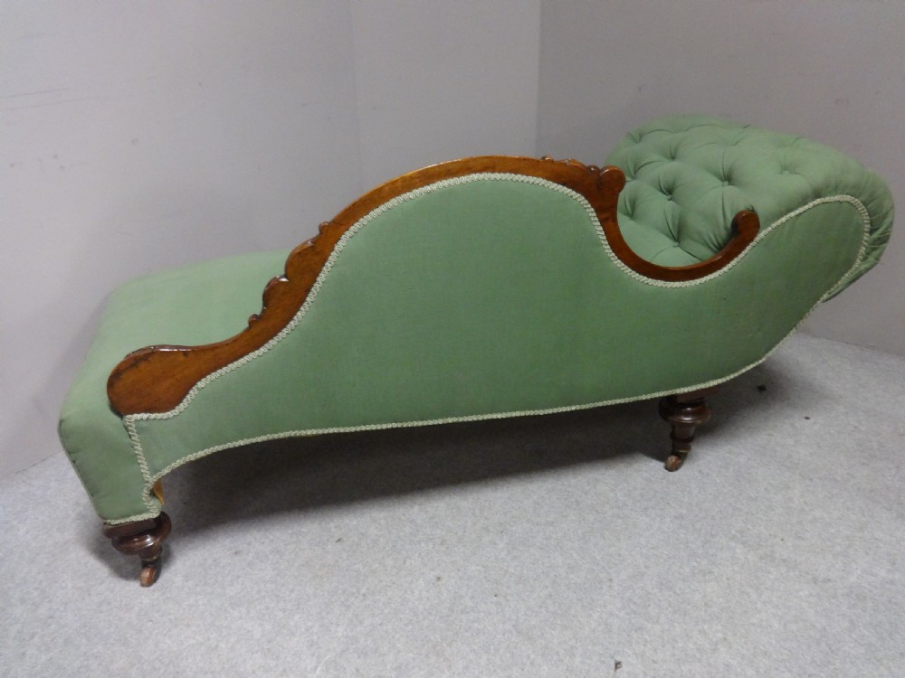 Wonderful Victorian Mahogany Chaise Lounge View II