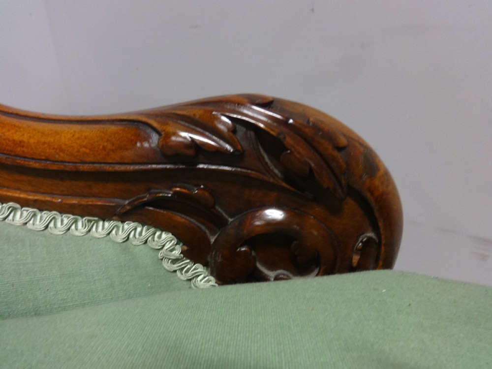 Wonderful Victorian Mahogany Chaise Lounge View VI