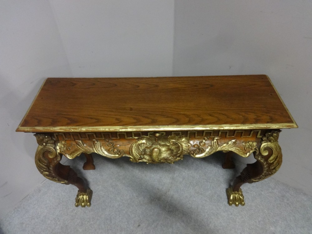 Lovely Oak and Parcel Gilt Console Table View II