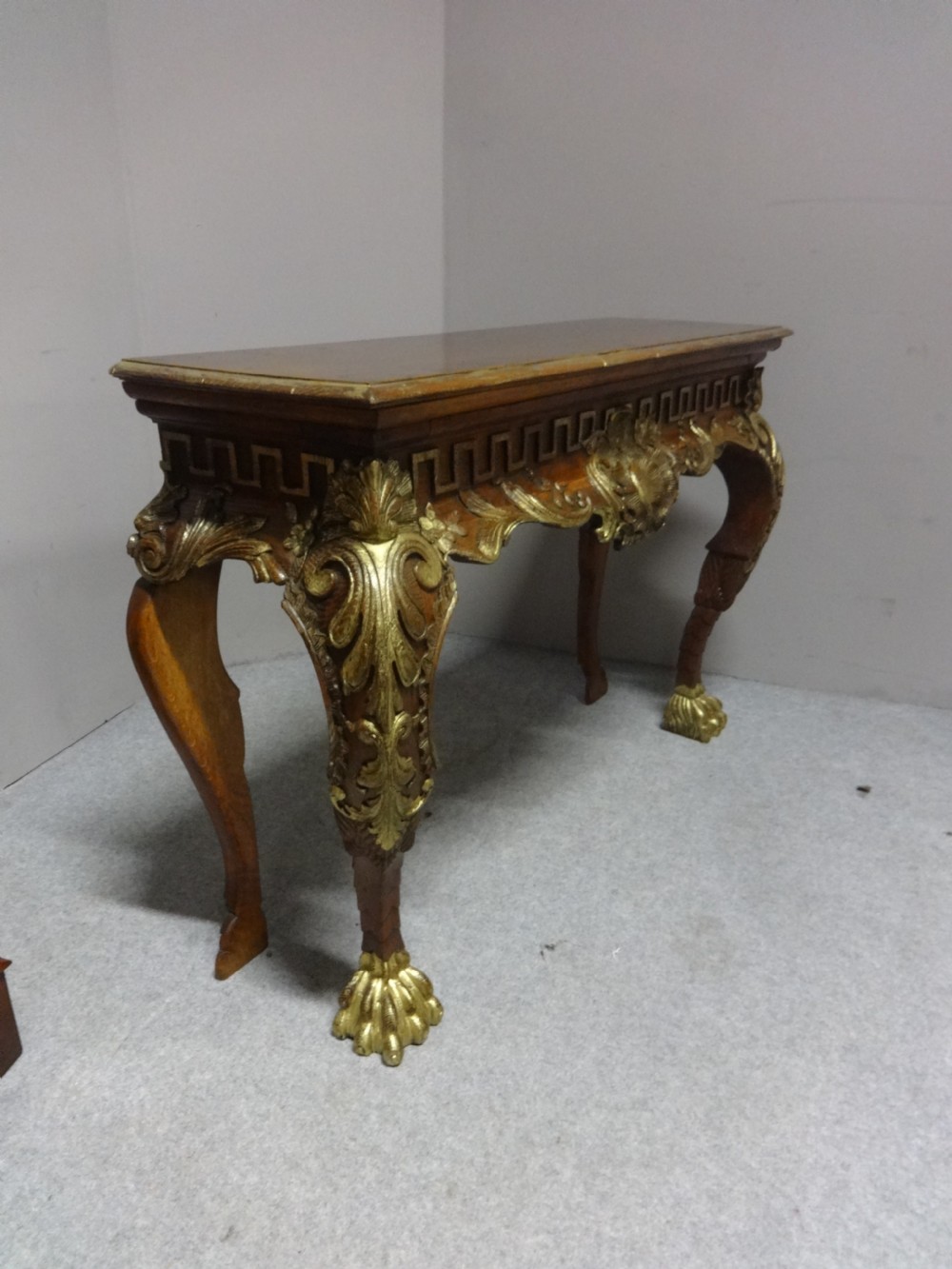 Lovely Oak and Parcel Gilt Console Table View III