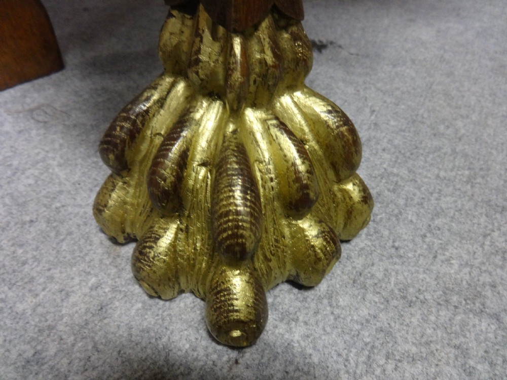 Lovely Oak and Parcel Gilt Console Table View VI