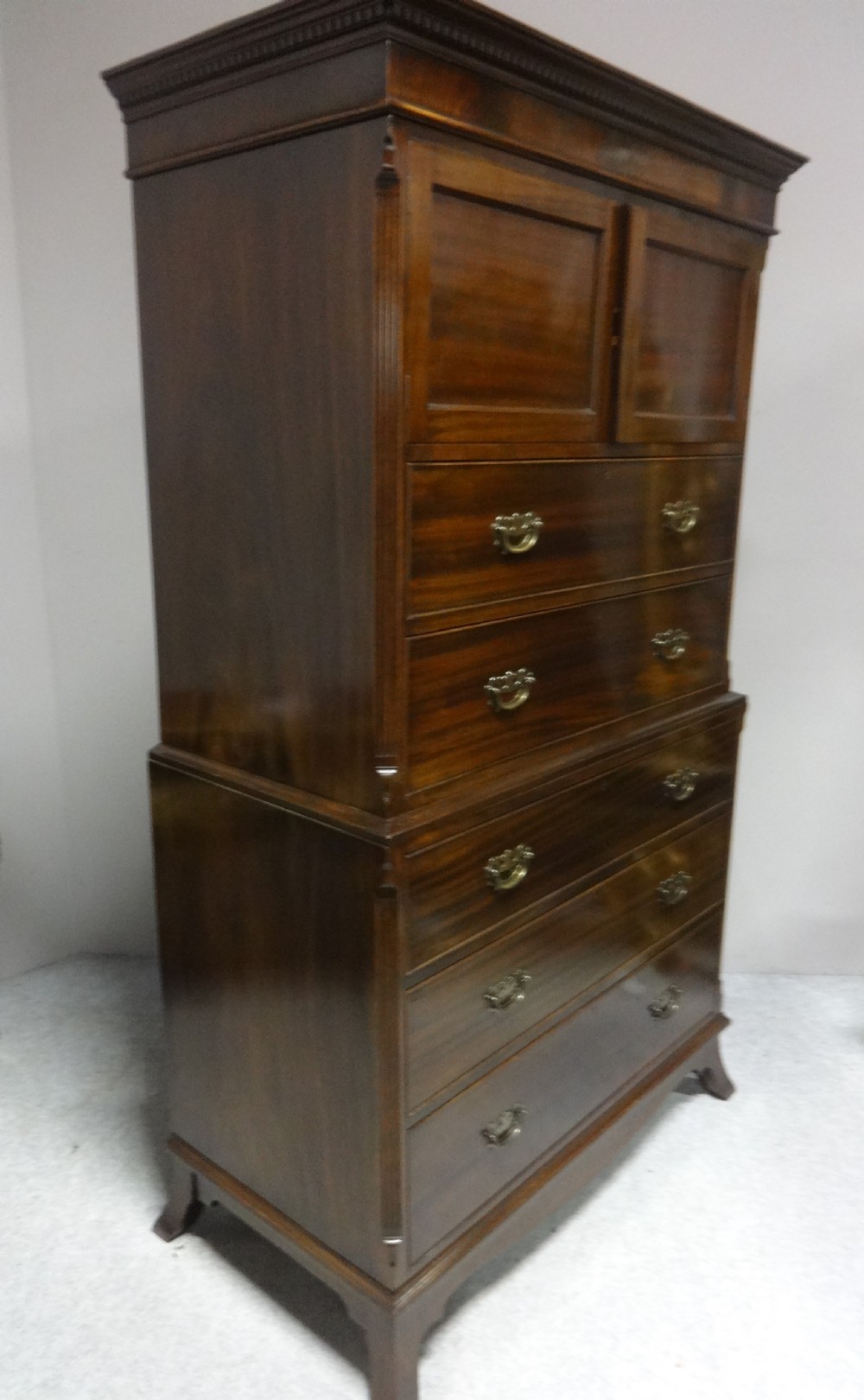 Top Quality Mahogany Chest on Chest of Drawers View IX