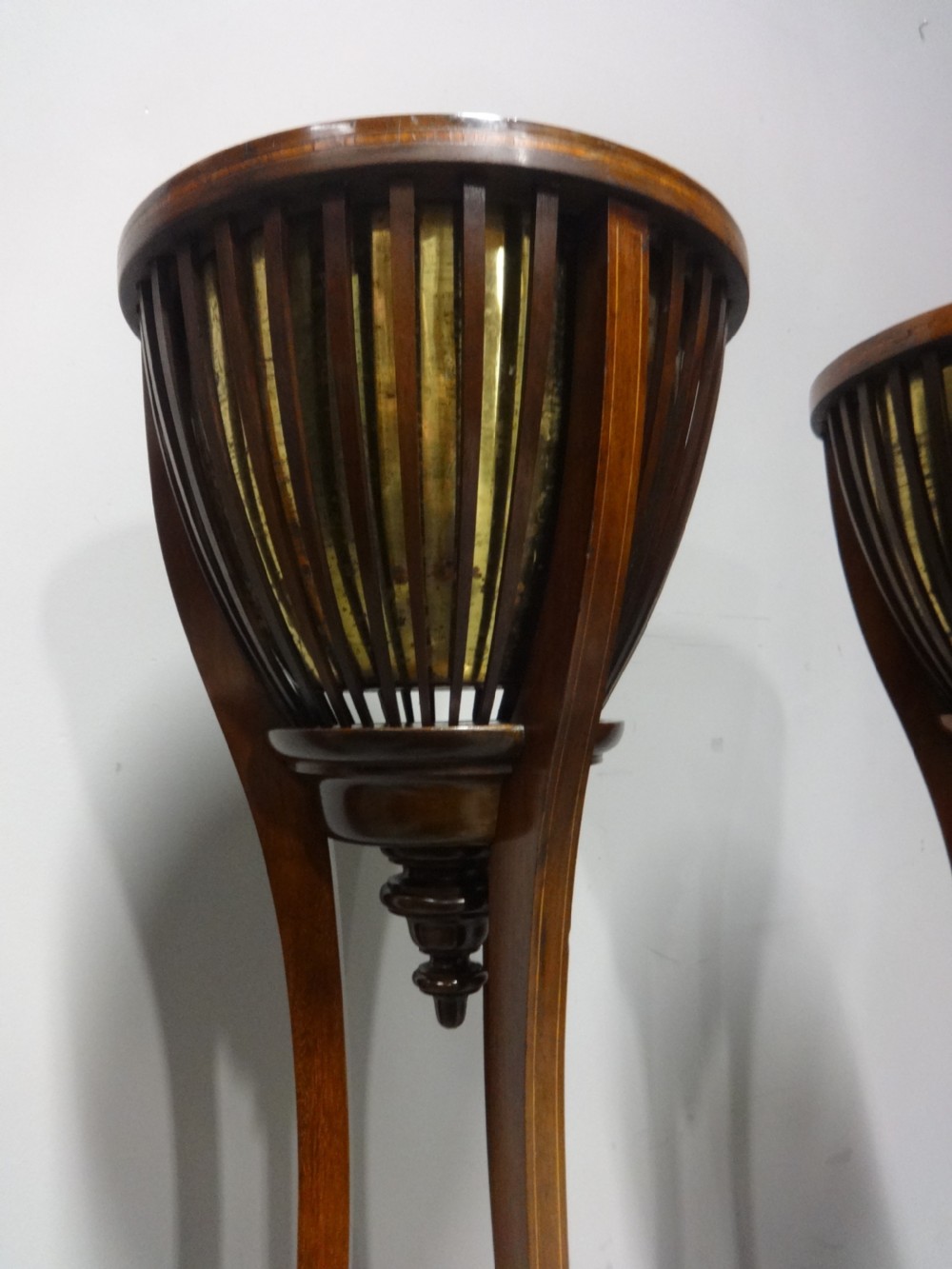 Good Pair Inlaid Mahogany Jardinere Planters View IV
