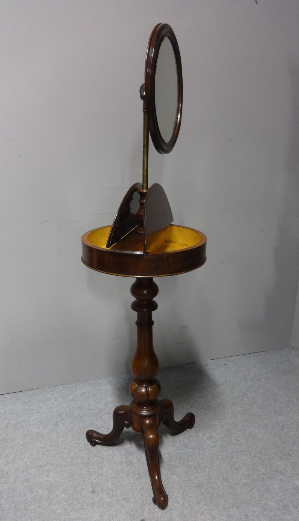 Victorian Mahogany Barbers Shaving Stand View VI