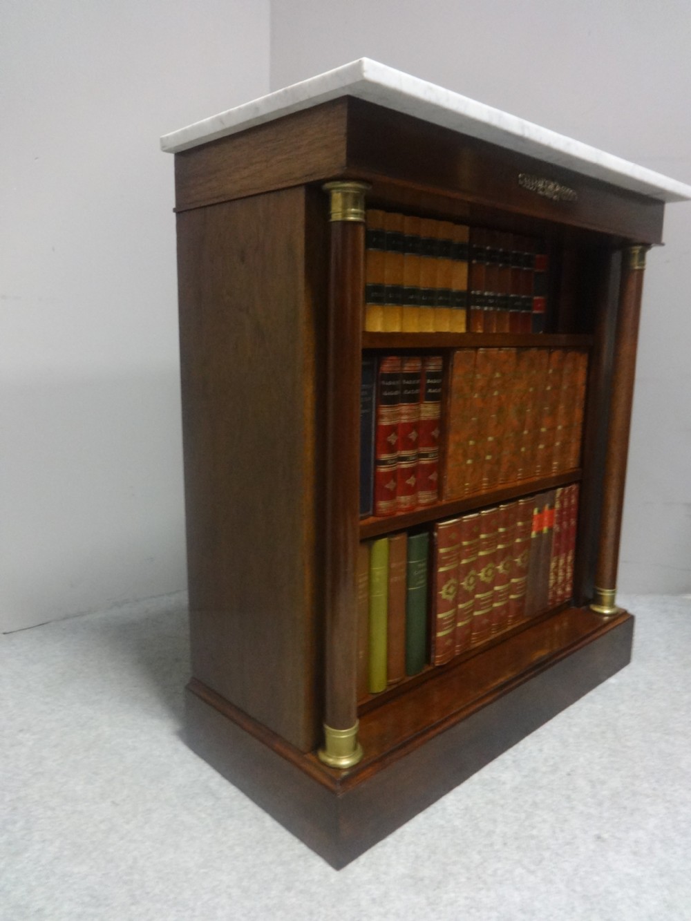 Good Pair Mahogany Adjustable Open Bookcases View III