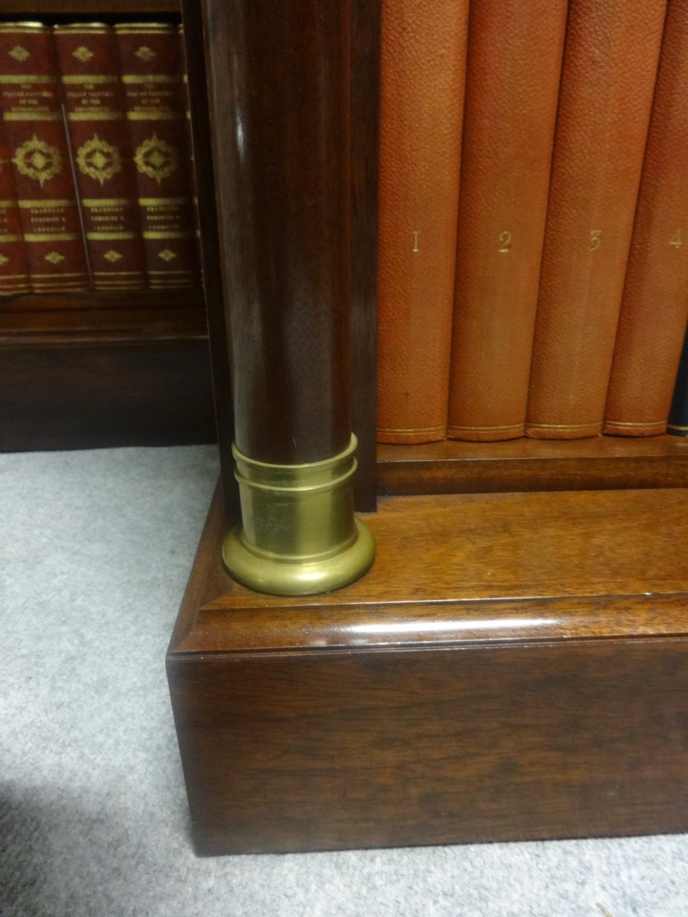 Good Pair Mahogany Adjustable Open Bookcases View VI