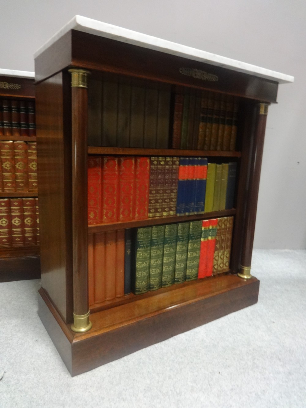 Good Pair Mahogany Adjustable Open Bookcases View VII