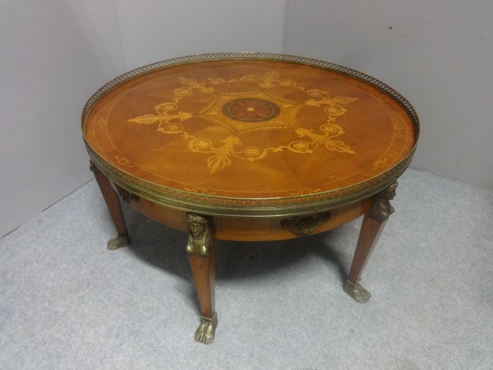 Very Pretty French Inlaid Coffee Table