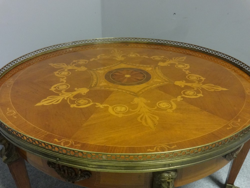 Very Pretty French Inlaid Coffee Table View IX