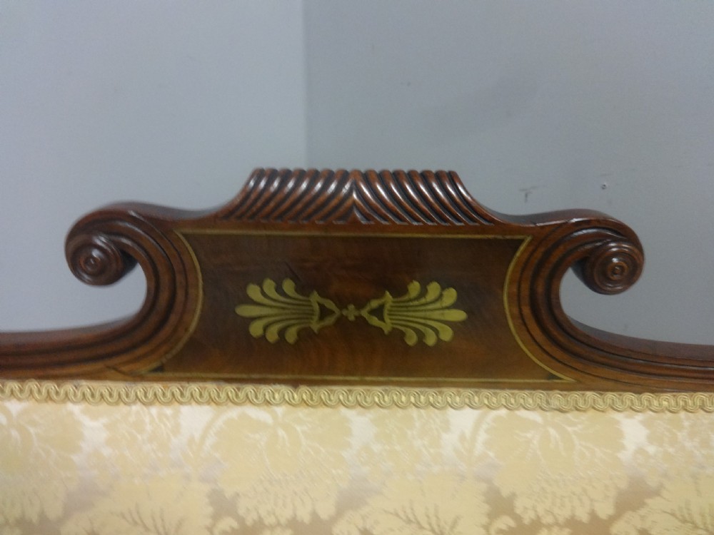 Fine Brass Inlaid Regency Couch View III