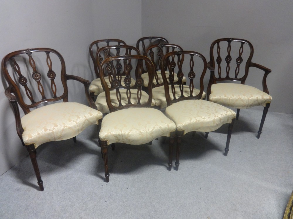 Set Eight Adams Mahogany Dining Chairs View II