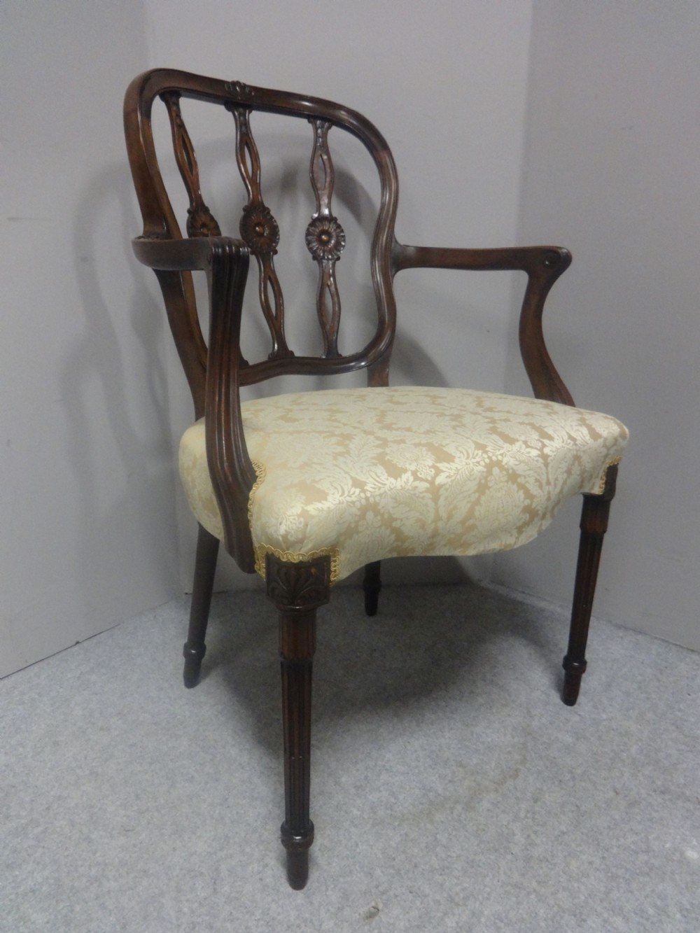Set Eight Adams Mahogany Dining Chairs View XII
