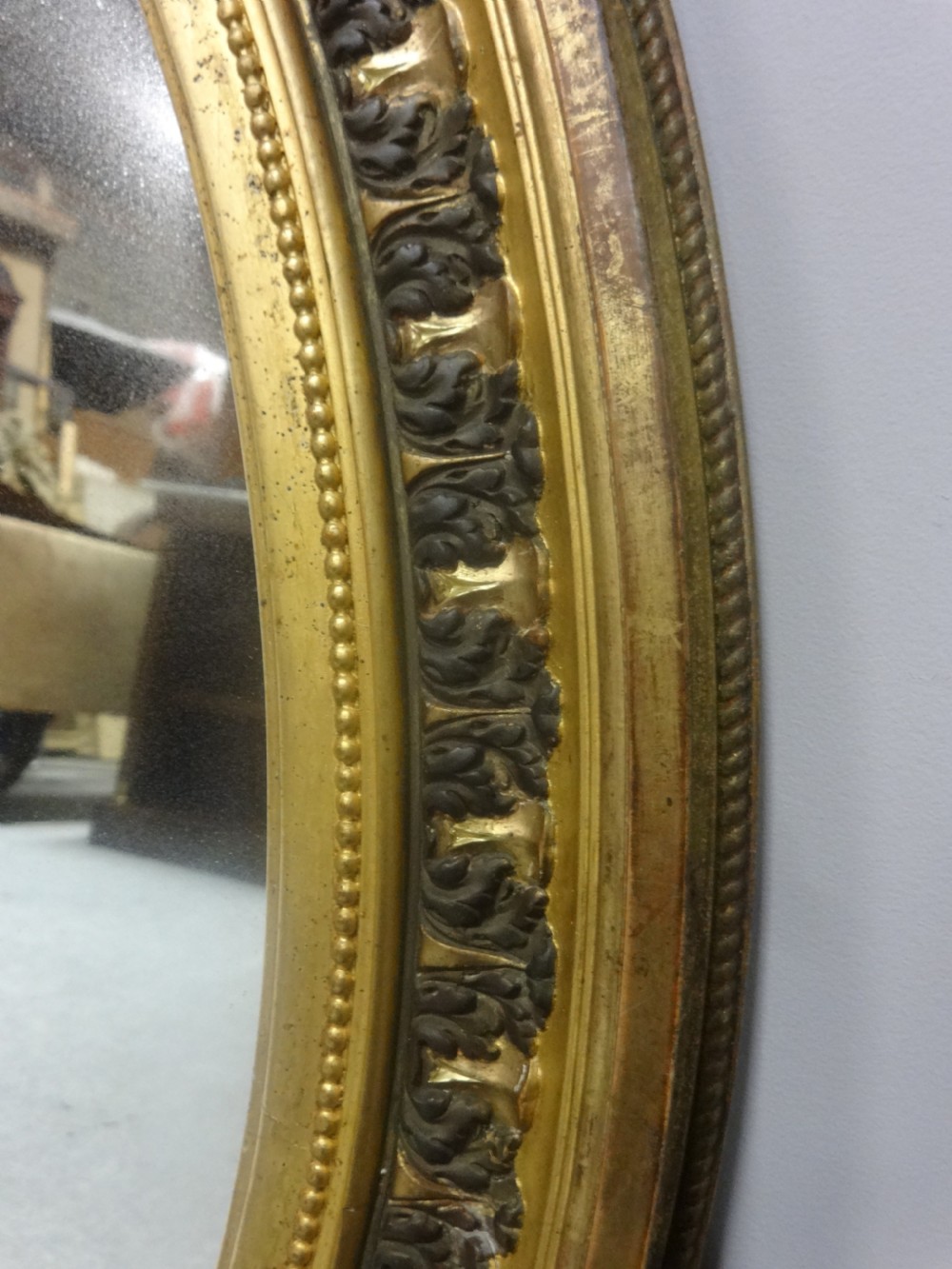 Large French Oval Gilt Mirror c.1860 View II