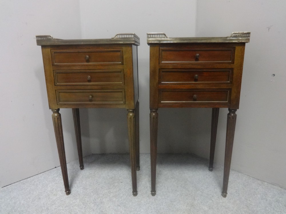 Good Pair French Empire Bedside Chests of Drawers
