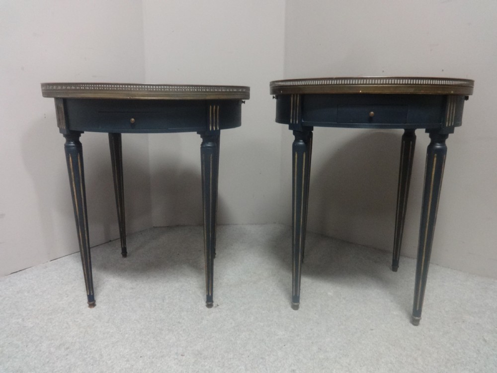 Very Near Pair French Marble Topped Gueridon Tables View II