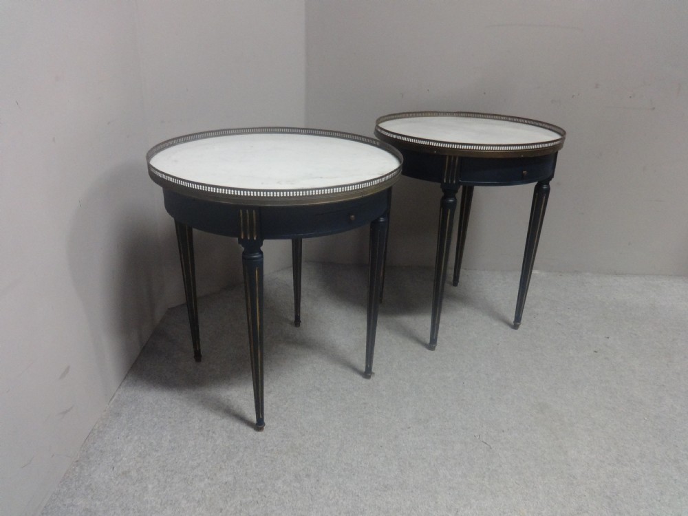Very Near Pair French Marble Topped Gueridon Tables View X