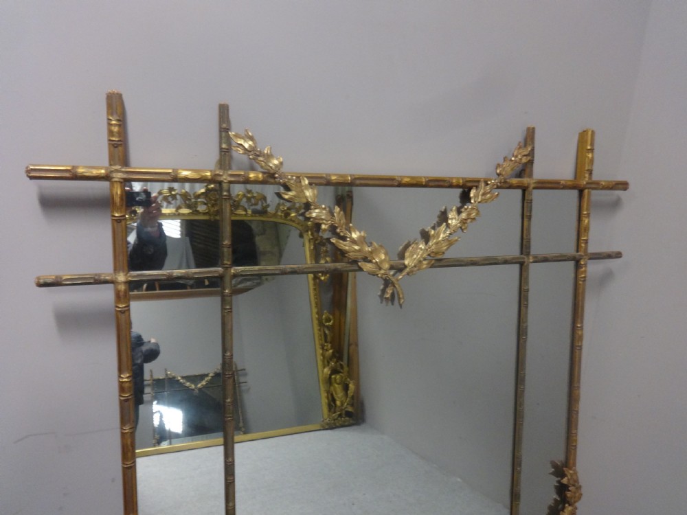 Faux Bamboo Gilt Wall Mirror View III