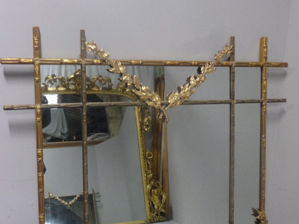 Faux Bamboo Gilt Wall Mirror View IV