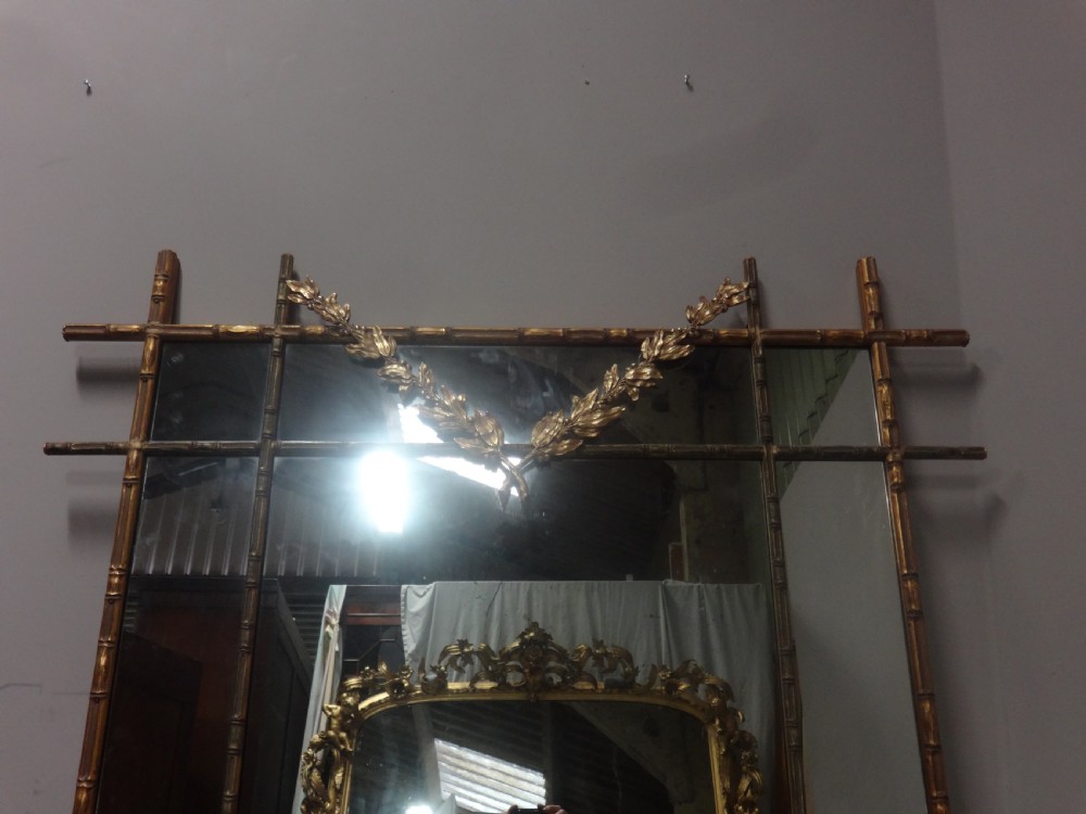 Faux Bamboo Gilt Wall Mirror View IX