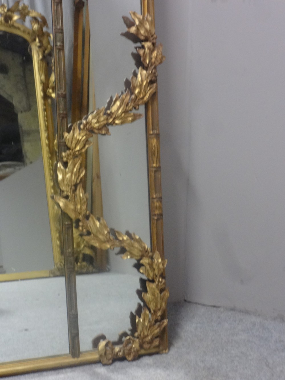 Faux Bamboo Gilt Wall Mirror View X