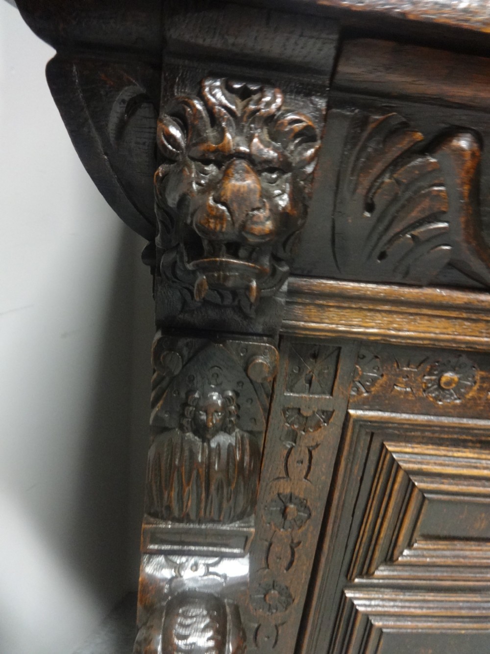 Good Victorian Carved Oak Bookcase  View VII