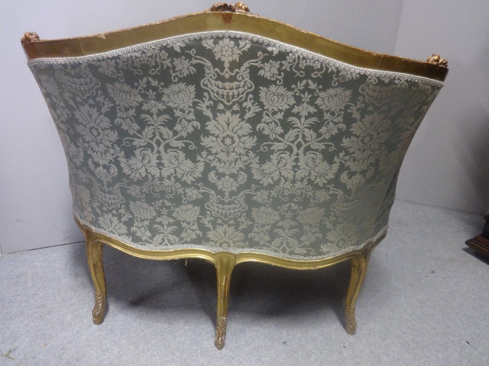 Super Two Seater Gilt Sofa View XI